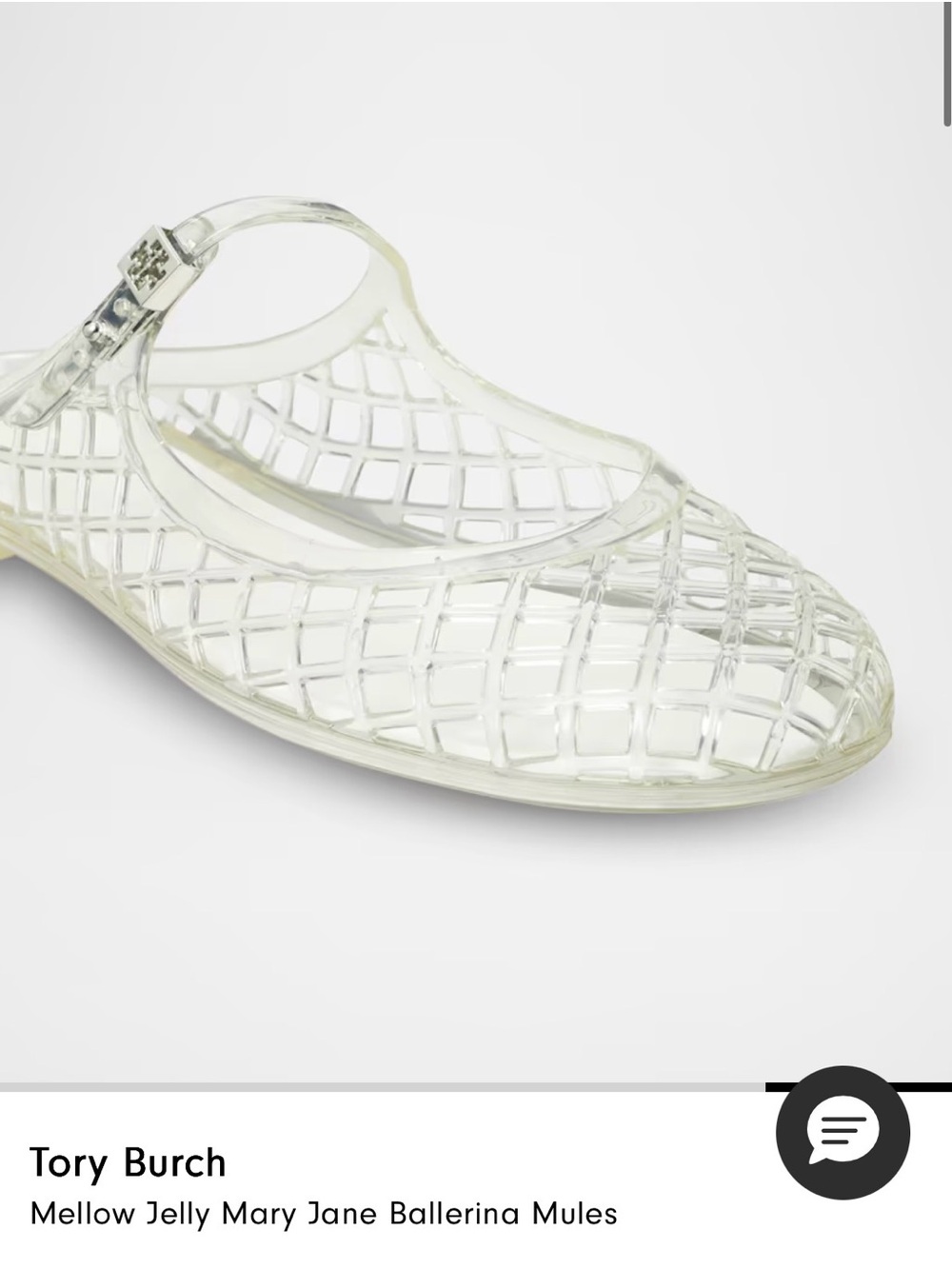 Tory Burch Clear Jelly Mary Jane Ballerina Mules